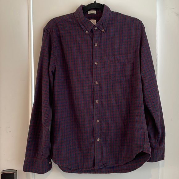 J Crew slim men’s brushed twill size large young man’s long sleeve shirt. T7 - Picture 2 of 8